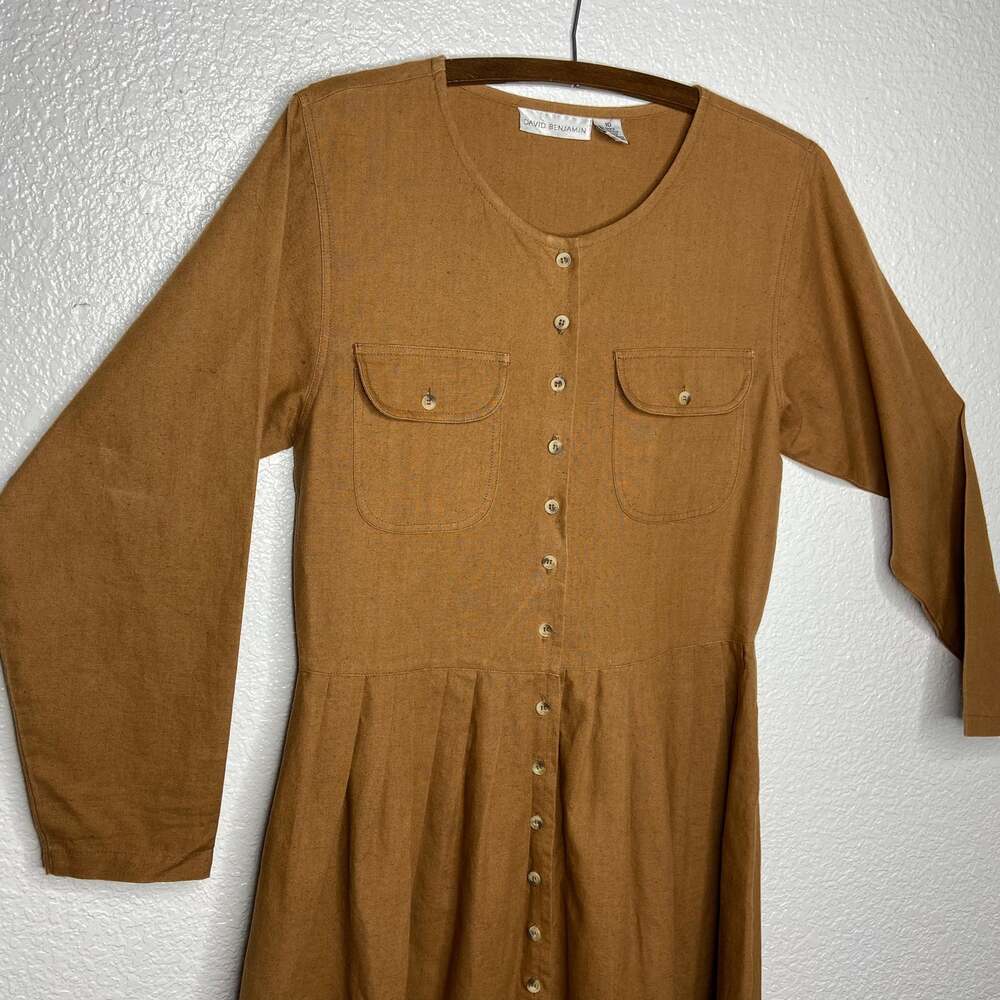 David Benjamin Long Sleeve Maxi Utility Dress - Picture 4 of 9